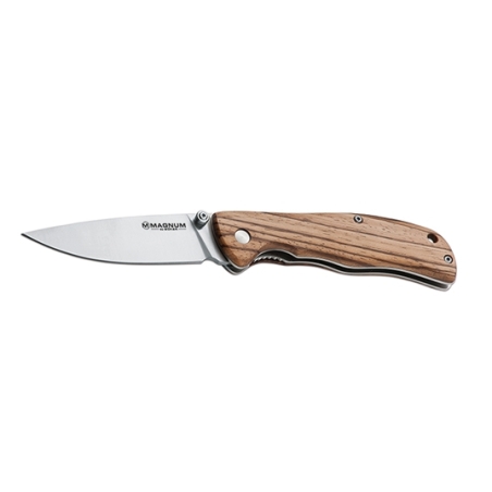 BOKER MAGNUM BACKPACKER - LAME 86MM - MANCHE BOIS - CLIP