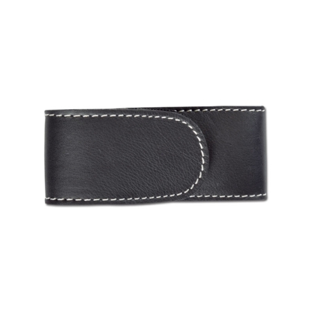 PIELCU ETUI CUIR DOUBLÉ NOIR 130x58x28MM