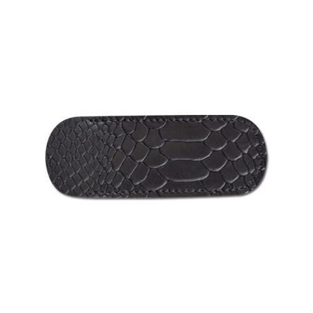 PIELCU - ETUI FLEUR DE CUIR SERPENT NOIR 116x43MM