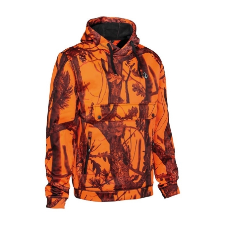 SWEATSHIRT A CAPUCHE GHOST CAMO BLAZE & BLACK