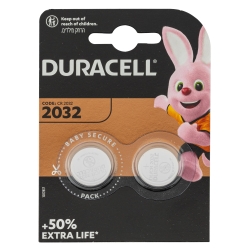 PACK DE 2 PILES CR2032 LITHIUM 3 VOLTS - DURACELL