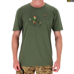 T-SHIRT KAKI CHASSEUR