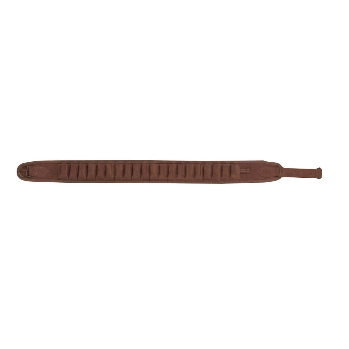 CARTOUCHIÈRE DAIM VELOURS MARRON À TUBES - COUNTRY SELLERIE CARTOUCHIÈRE DAIM VELOURS MARRON À TUBES - COUNTRY SELLERIE