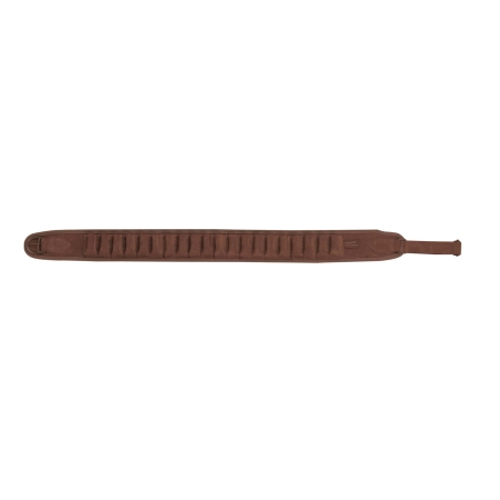 CARTOUCHIÈRE DAIM VELOURS MARRON À TUBES CAL.20 - COUNTRY SELLERIE
