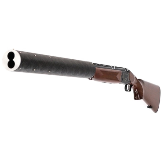 COUNTRY - fusil de chasse superposé avec modérateur de son - cal. 12/76 - 3/4 gauche