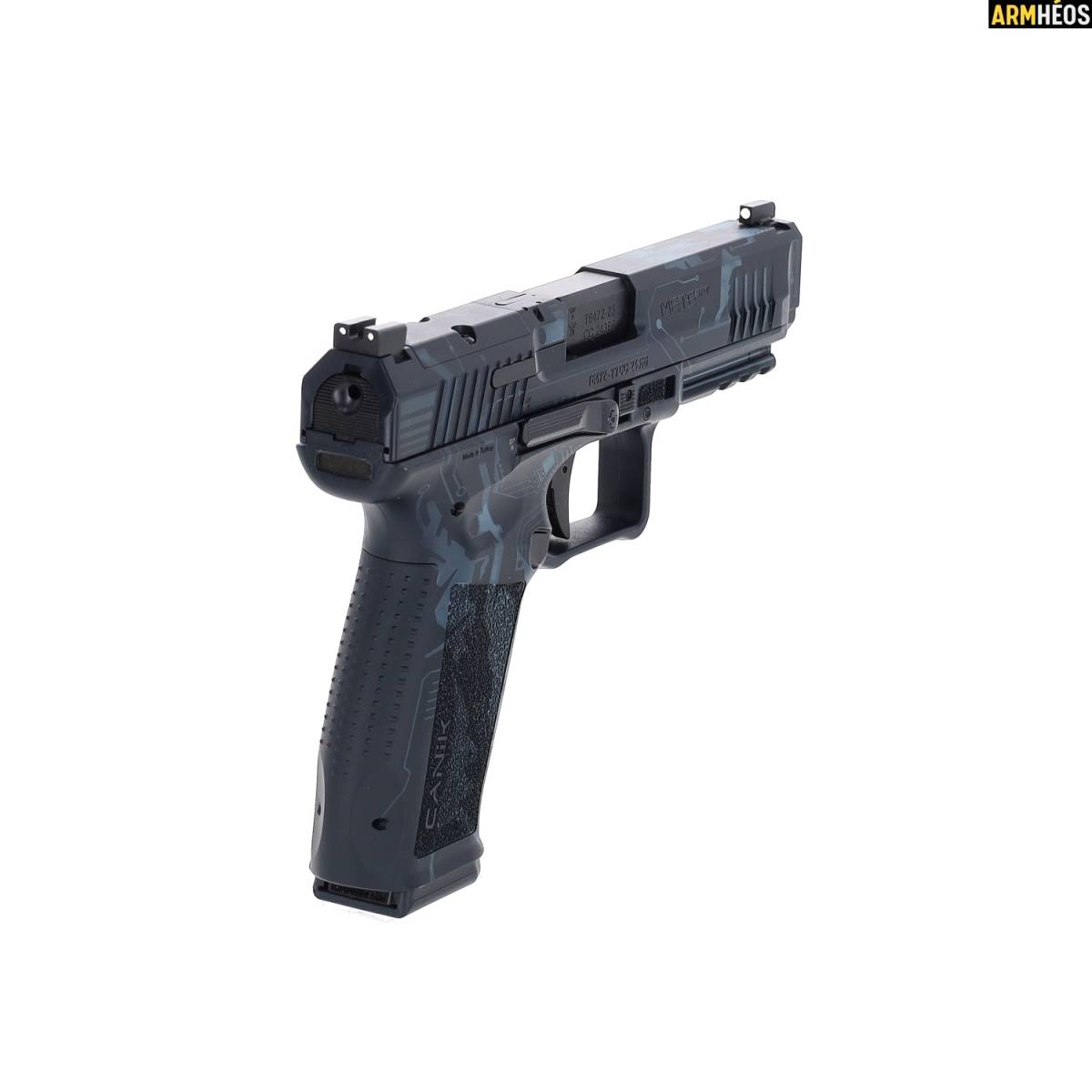 CANIK PISTOLET METE SFT CREATION BLUE 9X19 série limitée 60 exemplaires pour la France - dos3/4 d CANIK PISTOLET METE SFT CREATION BLUE 9X19 série limitée 60 exemplaires pour la France - dos3/4 d