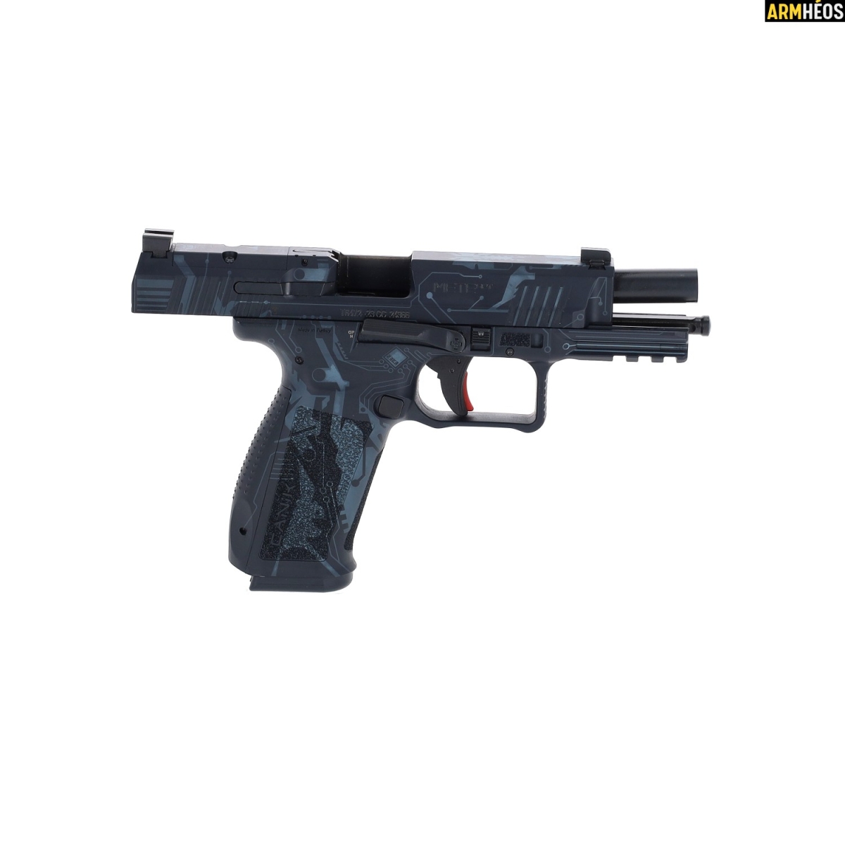 CANIK PISTOLET METE SFT CREATION BLUE 9X19 série limitée 60 exemplaires pour la France - ouvert CANIK PISTOLET METE SFT CREATION BLUE 9X19 série limitée 60 exemplaires pour la France - ouvert