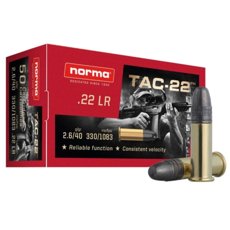 NORMA CAL. 22LR 40GR TAC-22