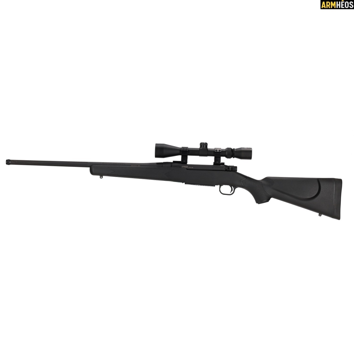 PACK MOSSBERG PATRIOT SYNTHÉTIQUE CANON FILETÉ 56 CM + LUNETTE 3-9X40. gauche PACK MOSSBERG PATRIOT SYNTHÉTIQUE CANON FILETÉ 56 CM + LUNETTE 3-9X40. gauche