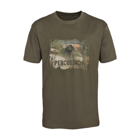 PERCUSSION T SHIRT SERIGRAPHIE CHASSE