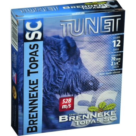 TUNET BALLE BRENNEKE  TOPAS SC  CAL.12/70 20 GRammes  boite de 10