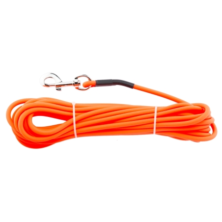 COUNTRY LONGES SYNTHÉTIQUES RONDES POUR CHIEN diamètre 8mm. longueur 8m. orange fluo