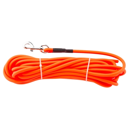 COUNTRY - LONGES SYNTHÉTIQUES RONDES POUR CHIEN diamètre 10mm. LONGUEUR 10M.  orange fluo