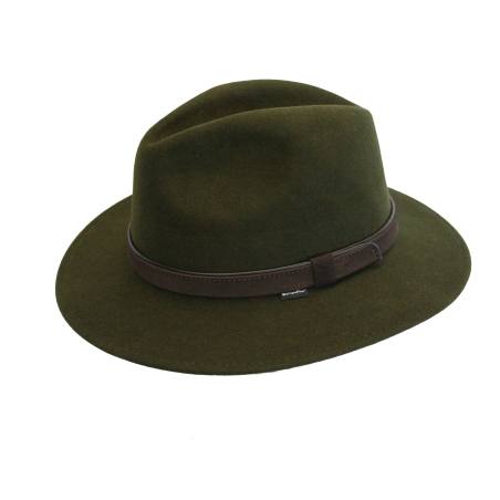 LODENHUT MANUFAKTUR - CHAPEAU 100% LAINE OLIVE
