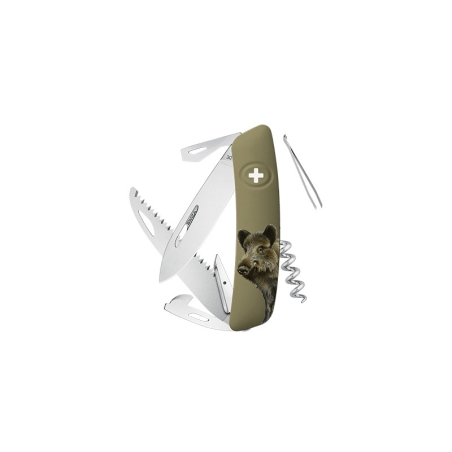 SWIZA D05. OLIVE. IMPRESSION SANGLIER