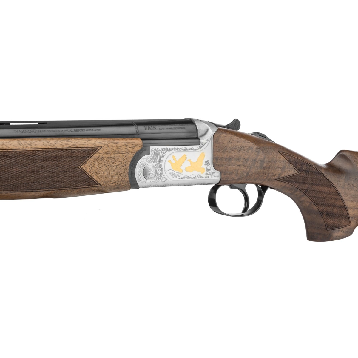 FUSIL FAIR SUPERPOSÉ - CLASSIC ACIER - EXTRACTEUR - BASCULE SILVER - CAL. 12 FUSIL FAIR SUPERPOSÉ - CLASSIC ACIER - EXTRACTEUR - BASCULE SILVER - CAL. 12