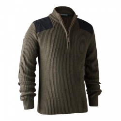 PULL A COL ZIPPE ROGALAND BROWN