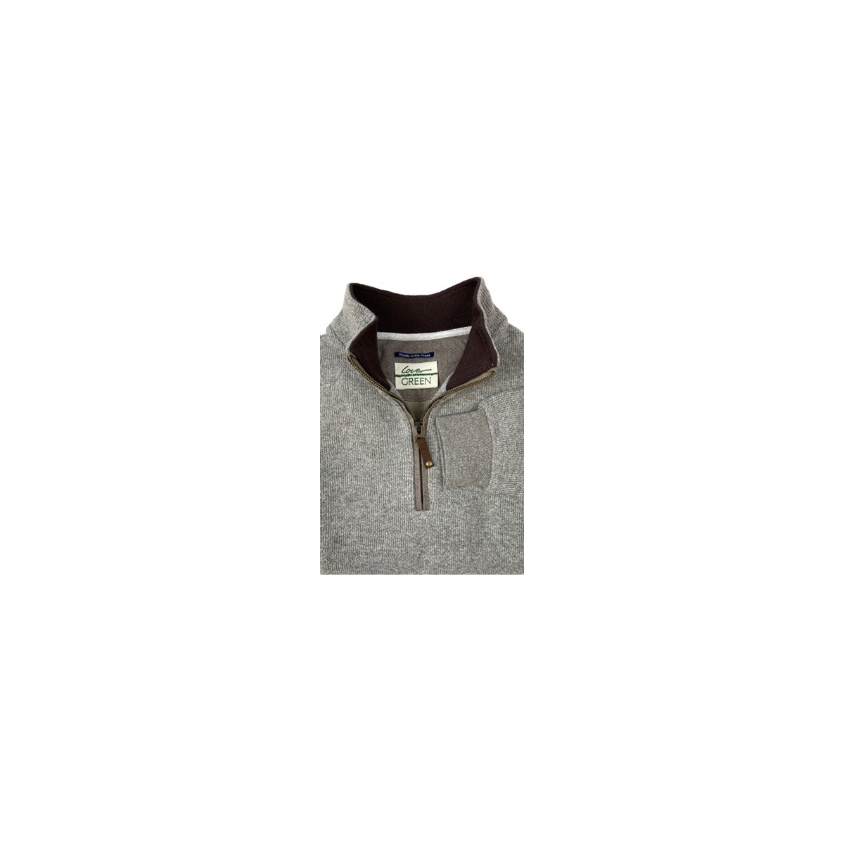 SWEAT COL ZIPPE LAINE CHAT SWEAT COL ZIPPE LAINE CHAT