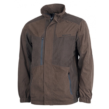 SOMLYS VESTE BICOLORE MARRON CLASSY