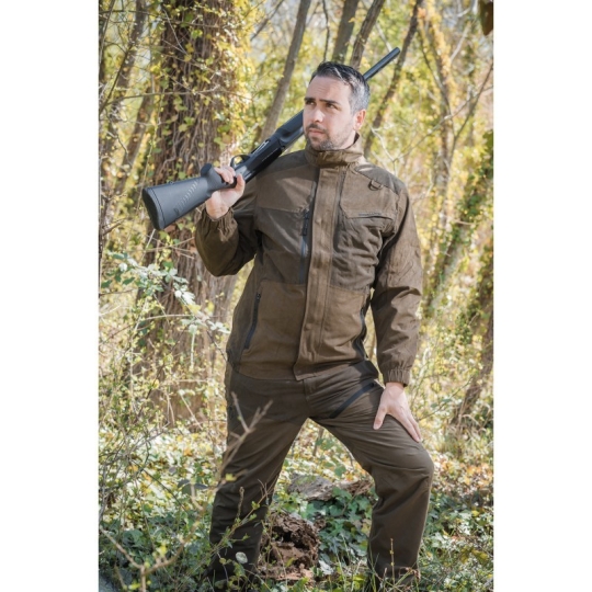 VESTE BICOLORE MARRON CLASSY