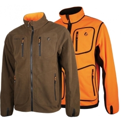 SOMLYS VESTE POLAIRE REVERSE ORANGE/MARRON