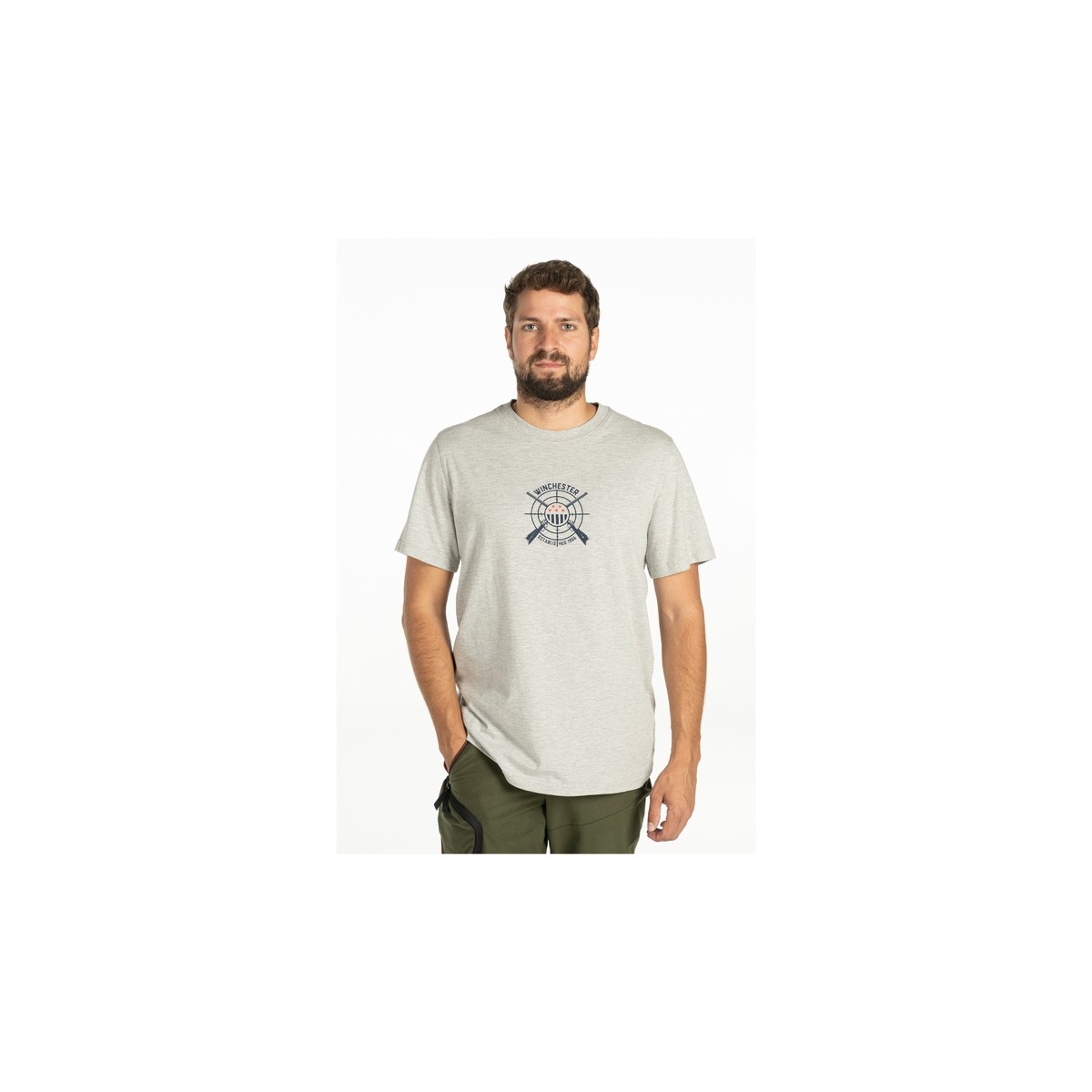 WINCHESTER T SHIRT PARLIN MELANGED GREY WINCHESTER T SHIRT PARLIN MELANGED GREY