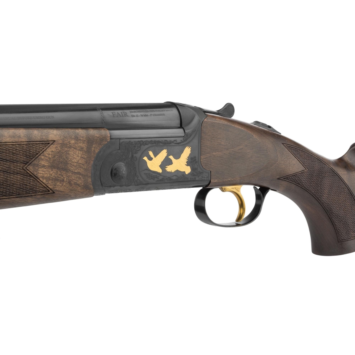 FUSIL FAIR SUPERPOSÉ - CLASSIC ACIER - EXTRACTEUR - BASCULE NOIRE CAL. 12 FUSIL FAIR SUPERPOSÉ - CLASSIC ACIER - EXTRACTEUR - BASCULE NOIRE CAL. 12
