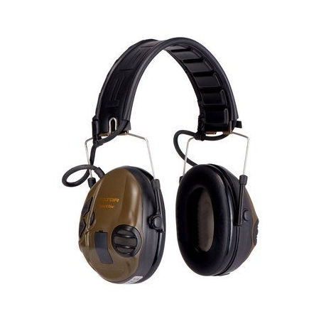 3M PELTOR CASQUE ANTI-BRUIT SPORTTAC - COQUILLES VERTES/ORANGES