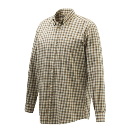 BERETTA CHEMISE  WOOD BUTTON BEIGE ET RUST