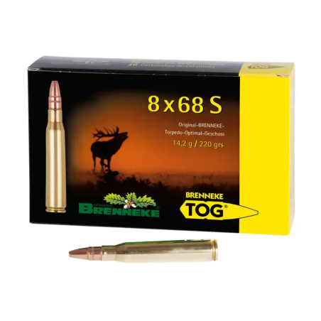 BRENNEKE CAL 8X68S, TOG - 14.25GRAMMES