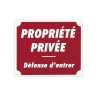 PANNEAU AKILUX &#39;&#39;PROPRIÉTÉ PRIVÉE&#39;&#39; 30 X 25 CM